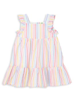推荐Little Girl’s Rainbow Striped Dress商品