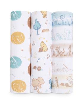 商品aden + anais | Unisex Winnie the Pooh Classic Swaddle Blankets, Pack of 3,商家Bloomingdale's,价格¥372图片