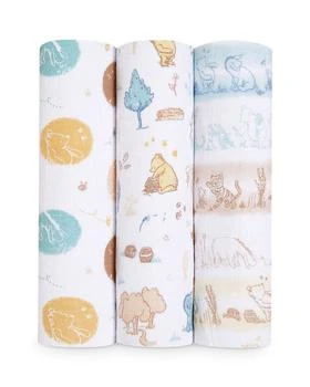 aden + anais | Unisex Winnie the Pooh Classic Swaddle Blankets, Pack of 3 