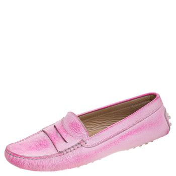 [二手商品] Tod's | Tod's Pink Leather Penny Slip On Loafers Size 37.5商品图片,5.1折