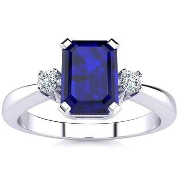 SSELECTS | 3ct Sapphire And Diamond Ring Crafted In Solid 14k White Gold,商家Premium Outlets,价格¥7474
