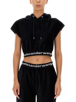 alexander wang卫衣, Alexander Wang | SWEATSHIRT WITH LOGOED BAND商品图片 
