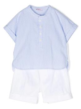 商品IL GUFO | Il Gufo White And Light Blue Two Piece Set In Seersucker,商家Italist,价格¥1201图片