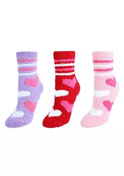 推荐Women's Assorted Heart Warm and Fuzzy Socks (Pack of 3)商品