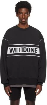 We11done | Black Reflective Sweatshirt 