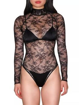 Fleur du Mal | Lace Sheer Bodysuit,商家Saks Fifth Avenue,价格¥2393