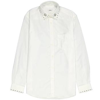 Burberry | Mens White Classic Fit Stud Detail Cotton Oxford Shirt商品图片,6.9折