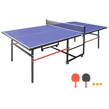 Streamdale Furniture | Streamdale 8ft Mid-Size Table Tennis Table Foldable & Portable Ping Pong Table Set for Indoor & Outdoor Games with Net,商家Premium Outlets,价格¥2770