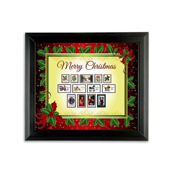 商品Framed Vintage Christmas Stamps图片
