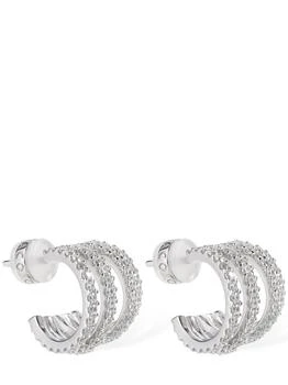 apm Monaco | Five-hoop Crystal Earrings,商家LUISAVIAROMA,价格¥1386