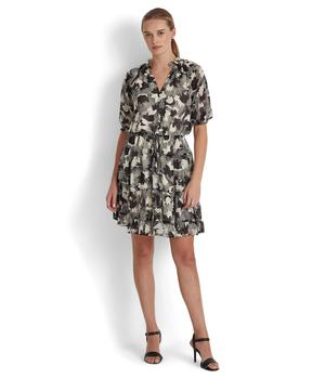 女装拉夫劳伦连衣裙, Ralph Lauren | Floral Crinkle Georgette Dress商品图片 
