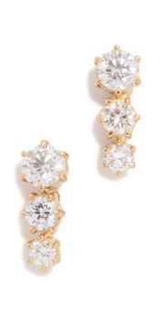商品Jade Trau | Jade Trau 3 Stone Ara 耳钉,商家Shopbop,价格¥17675图片