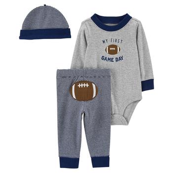 商品Carter's | Baby Boys Football Bodysuit, Pants and Hat, 3 Piece Set,商家Macy's,价格¥101图片