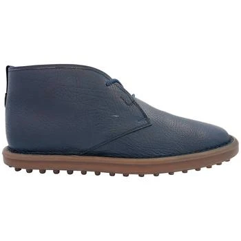 Tod's | Men's Blue Leather Desert Boots 4.2折