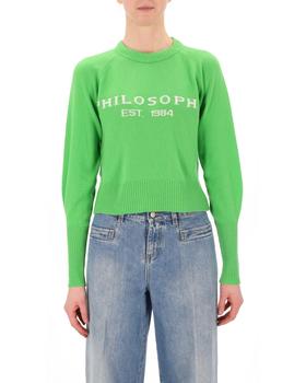 推荐Philosophy Women's  Green Cotton Sweater商品