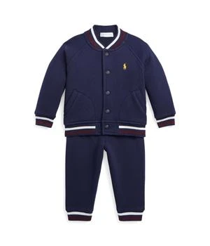 Ralph Lauren | Fleece Baseball Jacket & Jogger Pants Set (Infant),商家Zappos,价格¥356