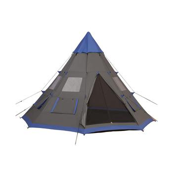 商品Outsunny | 12Ft Camping Tent 6-7 Person 4 Season with 8 Mesh Windows, Outdoor Teepee Tent with Waterproof Material for Family and Friends Camping,商家Macy's,价格¥1498图片