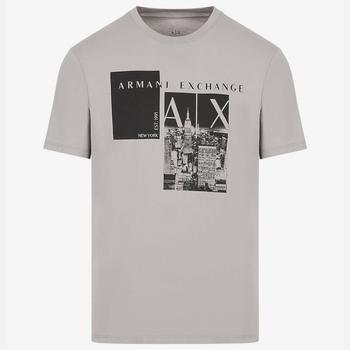 商品Armani Exchange Printed Cotton-Jersey T-Shirt图片