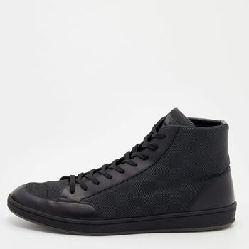 lv高帮鞋, [二手商品] Louis Vuitton | Louis Vuitton Damier Graphite Nylon And Leather Offshore High Top Sneakers Size 44商品图片 满1件减$100, 满减