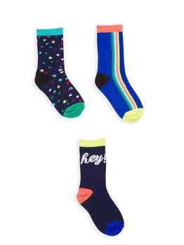 商品Isaac Mizrahi x Crayola Little Kid's & Kid's 3-Pack Crew Socks图片