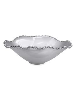商品Mariposa | String Of Pearls Oval Wavy Serving Bowl,商家Saks Fifth Avenue,价格¥1368图片