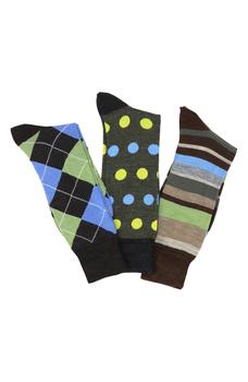Lorenzo Uomo是什么牌子, Lorenzo Uomo | Dress Crew Socks - Pack of 3商品图片 4.7折