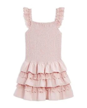 AQUA | Girls' Sleeveless Smocked Dress, Little Kid, Big Kid - 100% Exclusive,商家Bloomingdale's,价格¥584