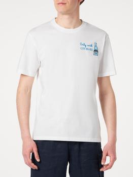 商品Mc2 Saint Barth | MC2 Saint Barth Man Cotton T-shirt With Only With Gin Mare Embroidery | Gin Mare Special Edition,商家Italist,价格¥877图片