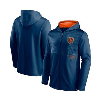 推荐Men's Navy Chicago Bears Defender Full-Zip Hoodie Jacket商品