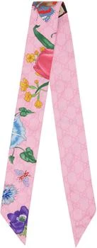 Gucci | Pink Flora Scarf 独家减免邮费