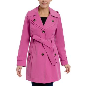 商品London Fog | Petite Single-Breasted Notched-Collar Belted Raincoat,商家Macy's,价格¥1217图片