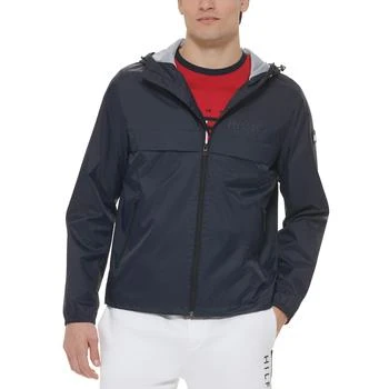 Tommy Hilfiger | Men's Stretch Hooded Zip-Front Rain Jacket 4.9折, 独家减免邮费