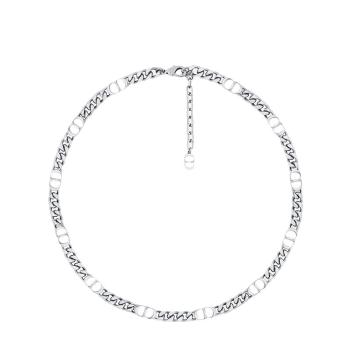 迪奥经典款, Dior | 【预售3-7天】DIOR/迪奥 21秋冬 男士银色饰面黄铜CD标志细款项链N1574HOMMT_D000商品图片 8折, 包邮包税