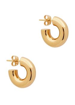推荐Medium 18kt gold-plated hoop earrings商品