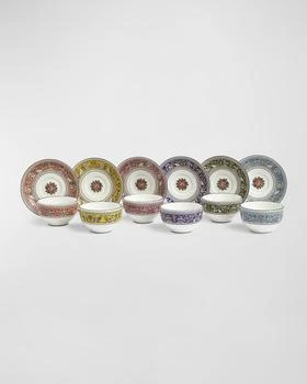 Wedgwood | Florentine Assorted Tea Bowls & Saucers, Set of 6,商家Neiman Marcus,价格¥5558