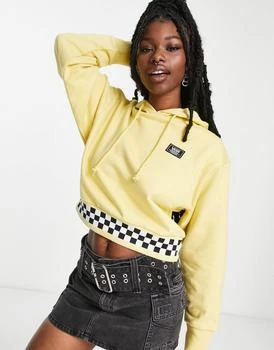 推荐Vans Boom checker hoodie in yellow商品