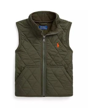 Ralph Lauren | Toddler and Little Boys Quilted Water-Repellent Vest,商家Macy's,价格¥530