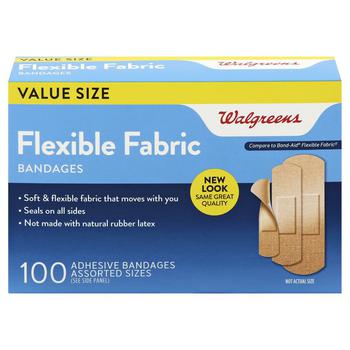 商品Flexible Fabric Bandages, Assorted,商家Walgreens,价格¥59图片