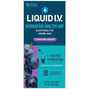 Liquid I.V. | Hydration Multiplier - Hydration Powder Packets Concord Grape, 10ct,商家Walgreens,价格¥147