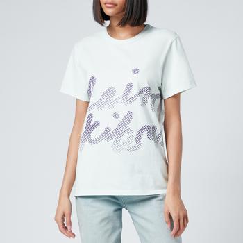 推荐Maison Kitsuné Women's Handwriting Classic T-Shirt - Mint商品