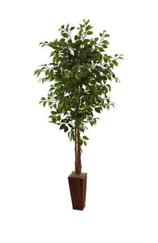 NEARLY NATURAL | 6ft. Ficus Tree with Bamboo Planter,商家Nordstrom Rack,价格¥1061