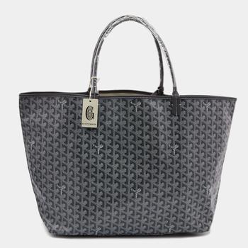 推荐Goyard Grey Goyardine Coated Canvas and Leather Saint Louis GM Tote商品