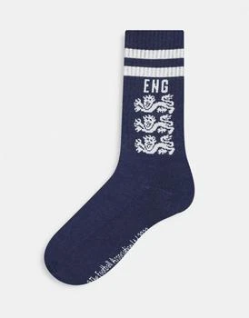 ASOS | ASOS DESIGN sports socks in navy with England design 8.9折