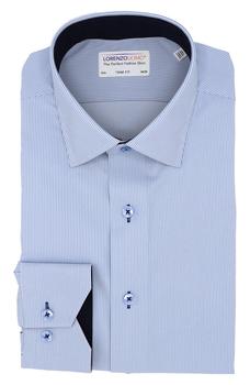 Lorenzo Uomo图片, Lorenzo Uomo | Thin Stripe Print Trim Fit Dress Shirt商品图片 3.9折