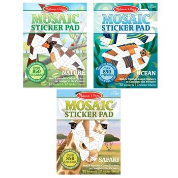 Melissa & Doug | Melissa & Doug Mosaic Sticker Pad 3-Pack (2,160 Stickers: Safari, Ocean, Nature) 