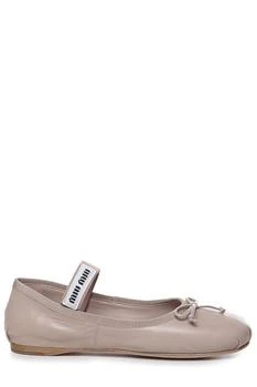 Miu Miu | Miu Miu Logo Band Bow-Detailed Ballerinas 7.6折