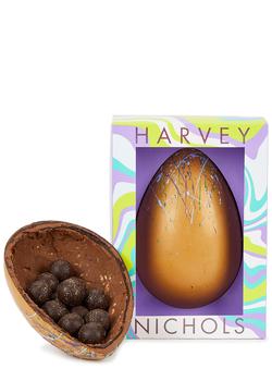 商品Everything’s Golden Dark Chocolate Praline-Filled Easter Egg with Praline Truffles 1kg图片