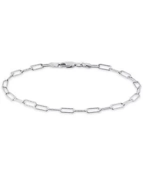 Giani Bernini | Diamond-Cut Paperclip Chain Link Bracelet (7-1/4") in Sterling Silver or 18k Gold-plated Sterling Silver, Created for Macy's,商家Macy's,价格¥212