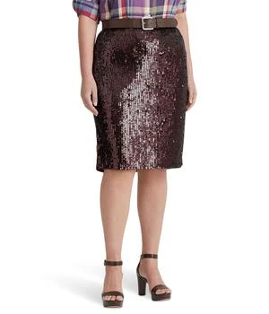 Ralph Lauren | Plus Size Sequined Tulle Pencil Skirt 4.9折
