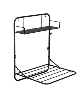 Honey Can Do | Collapsible Wall-Mounted Clothes Drying Rack with Shelf,商家Macy's,价格¥232